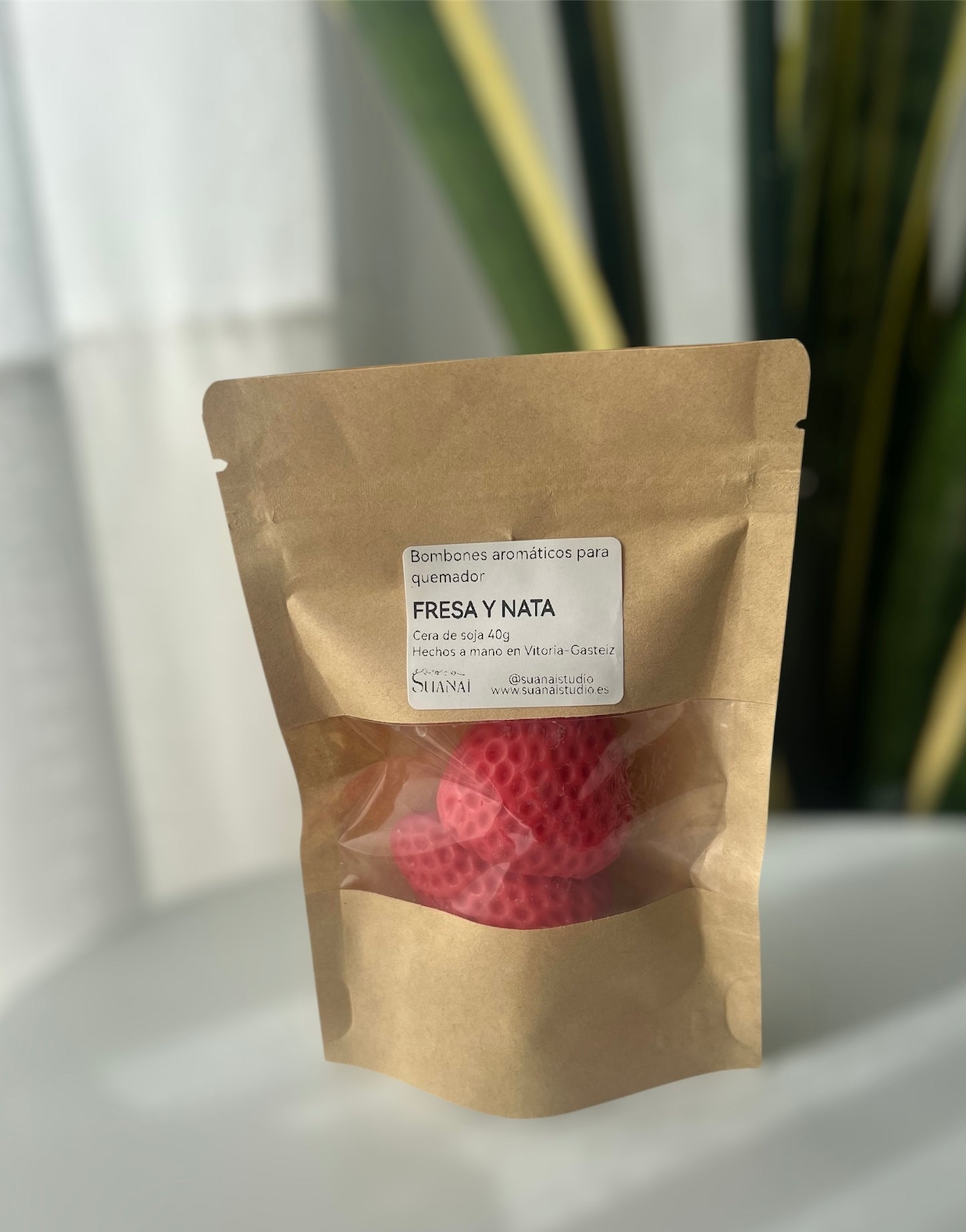 Wax Melts aromáticos de cera de soja – Fresa y Nata