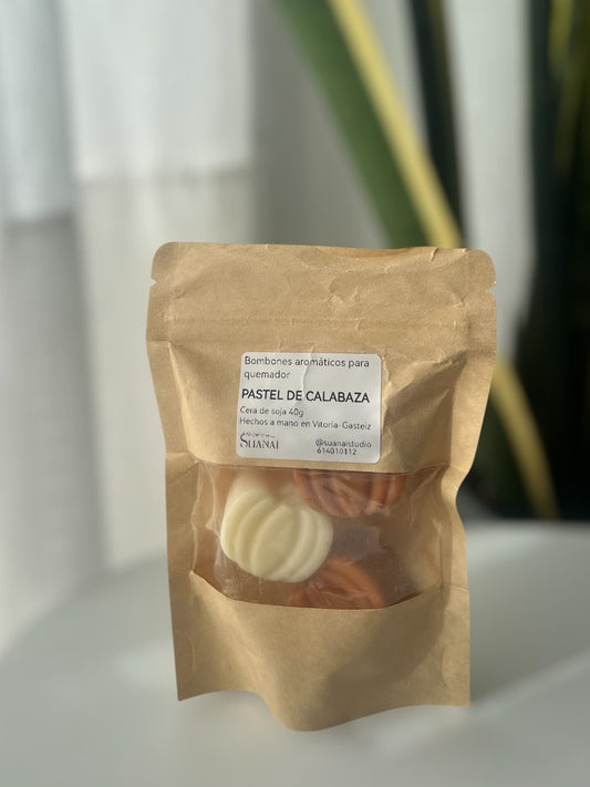 Wax melts aromáticos de cera de soja – Pastel de Calabaza