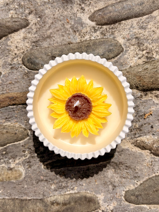 Vela Girasol 90 g de soja | Lirios y Jacintos