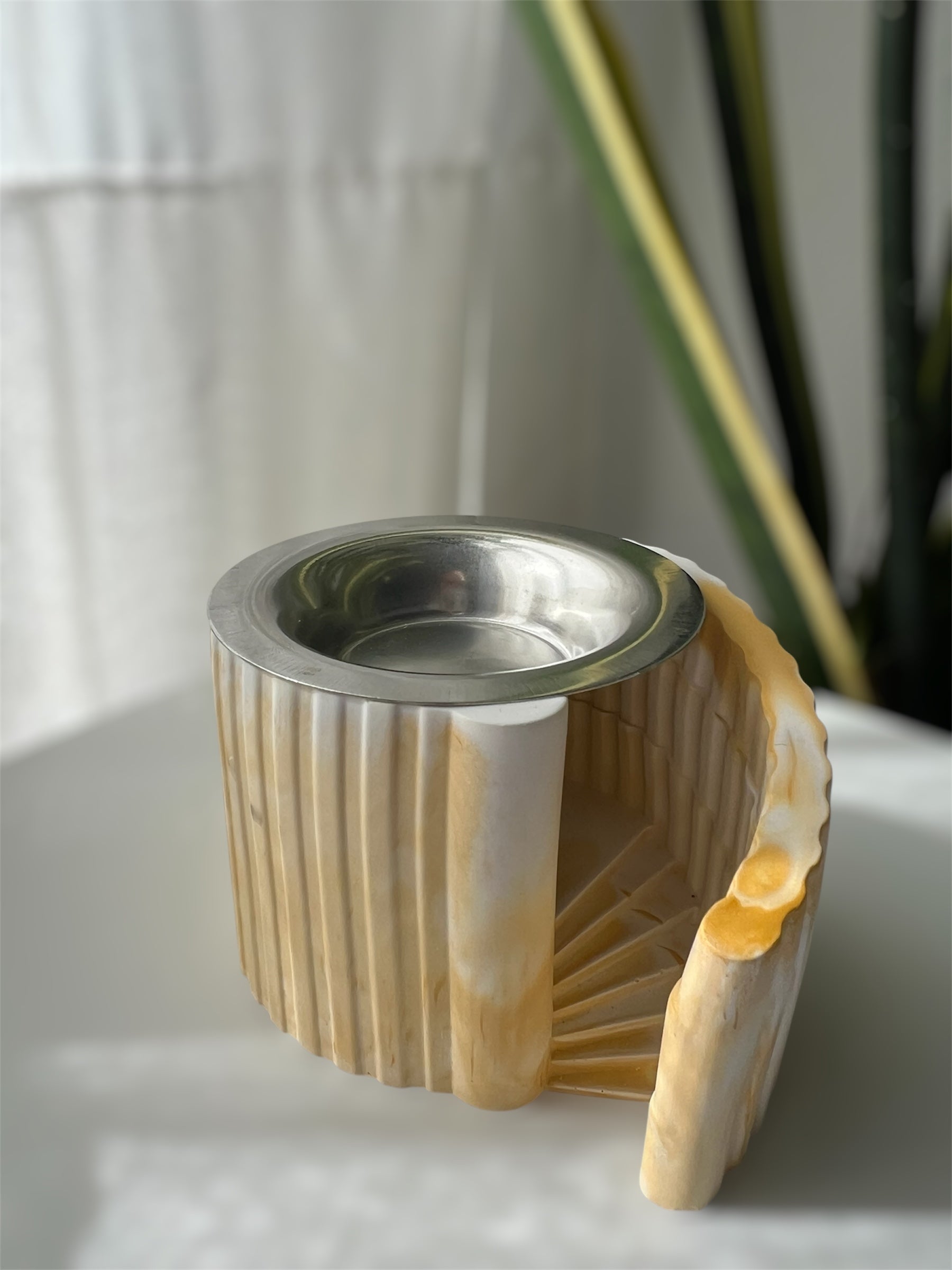 Quemador de wax melts de alabastro – Modelo Escalera