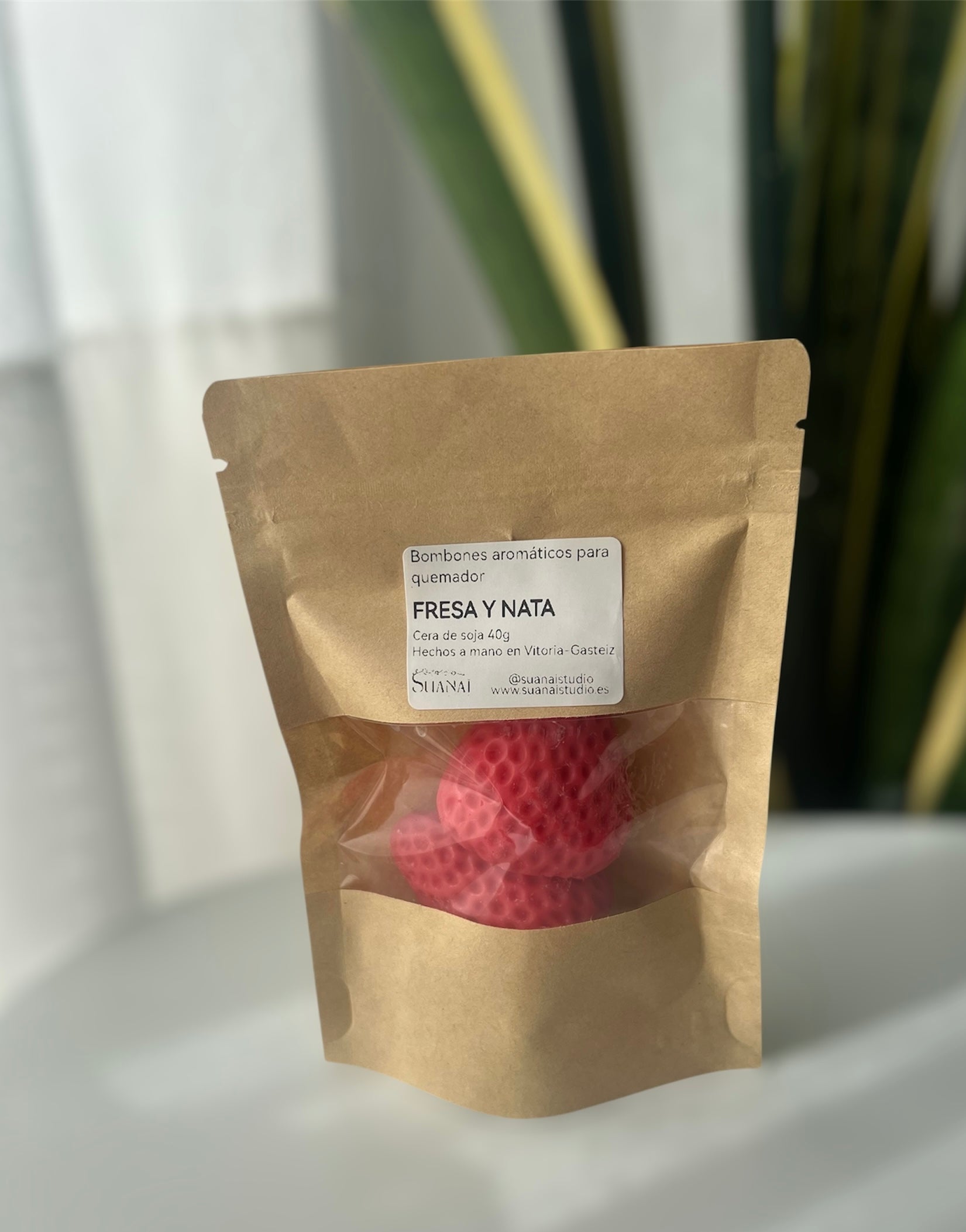 Wax Melts aromáticos de cera de soja – Fresa y Nata