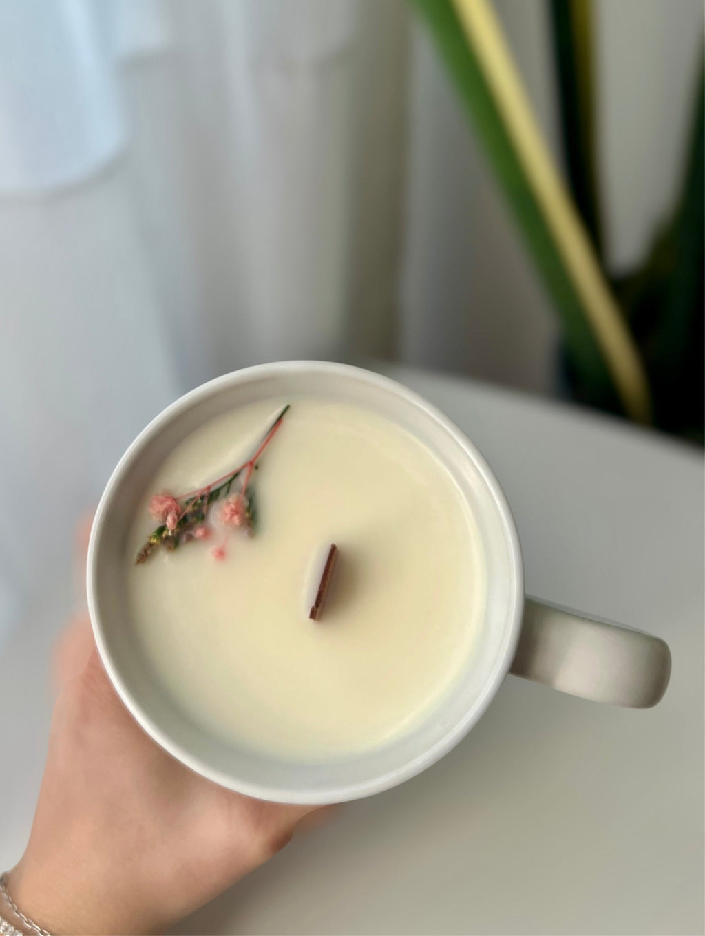 Vela en Taza Bambú y Flor de Cerezo - Cera de Soja y Mecha de Madera