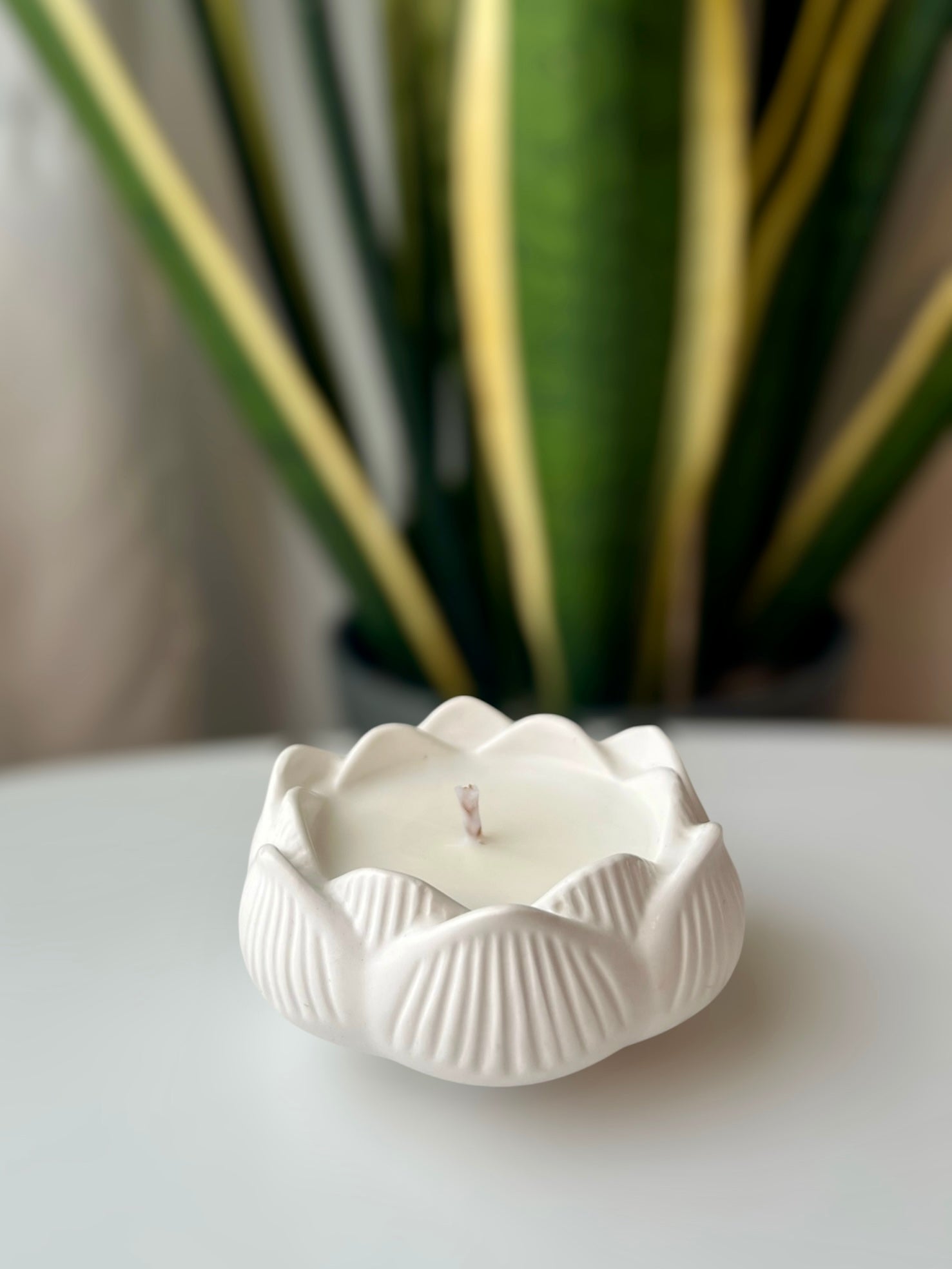 Vela Formato Flor de Loto - Bambú y Flor de Cerezo