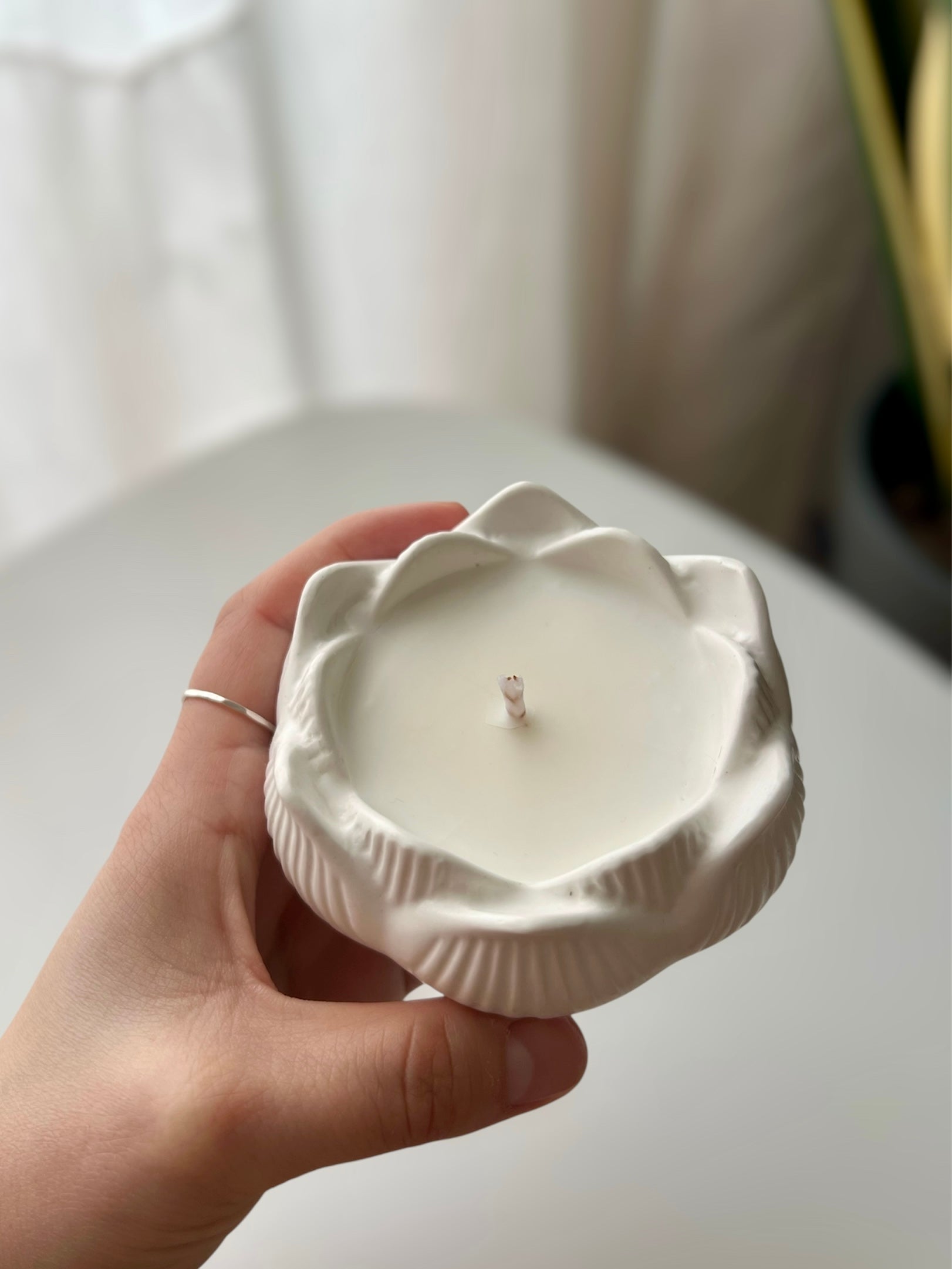 Vela Formato Flor de Loto - Bambú y Flor de Cerezo