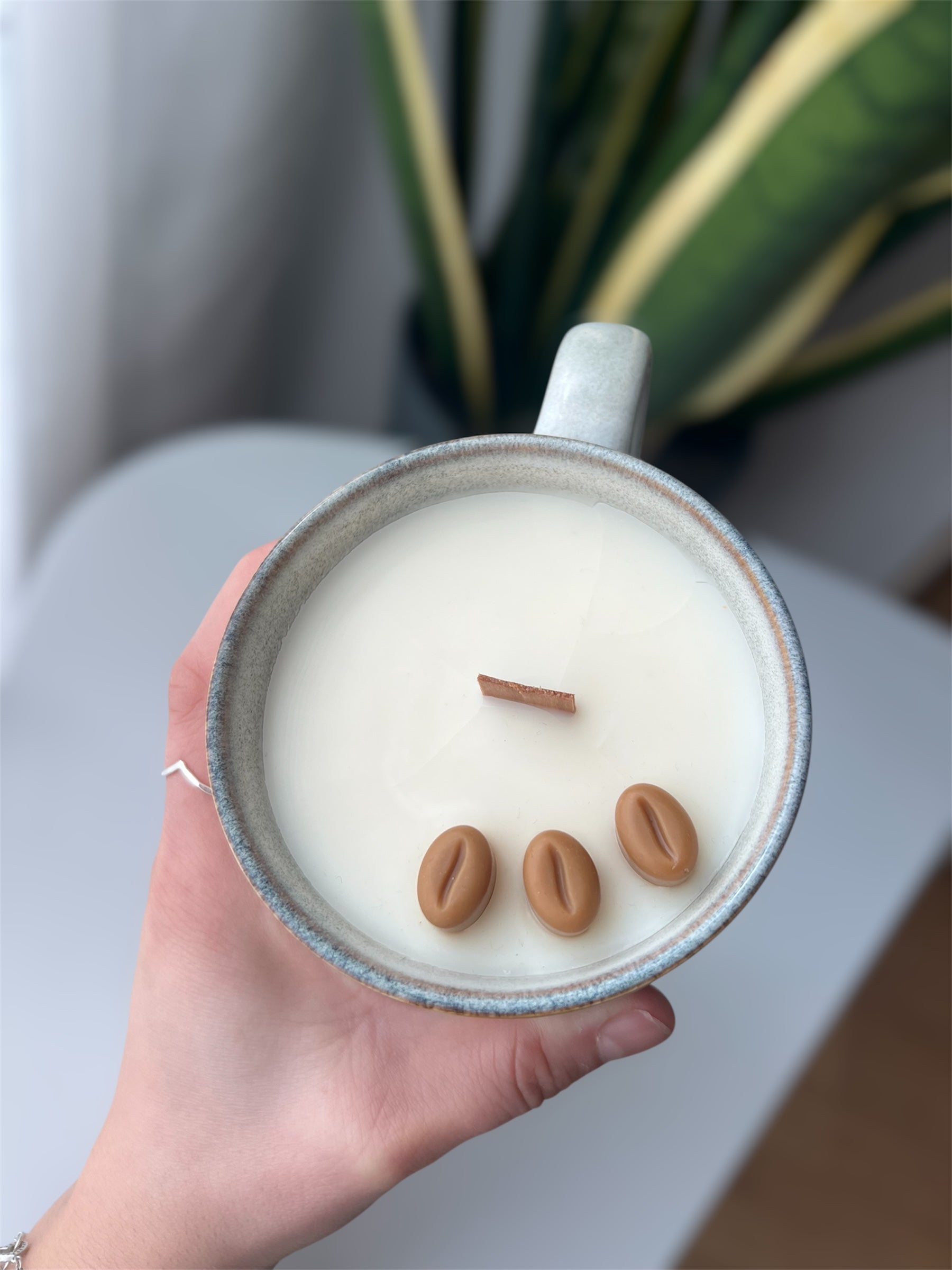 Vela Taza Café Tostado – Cera de Soja y Mecha de Madera