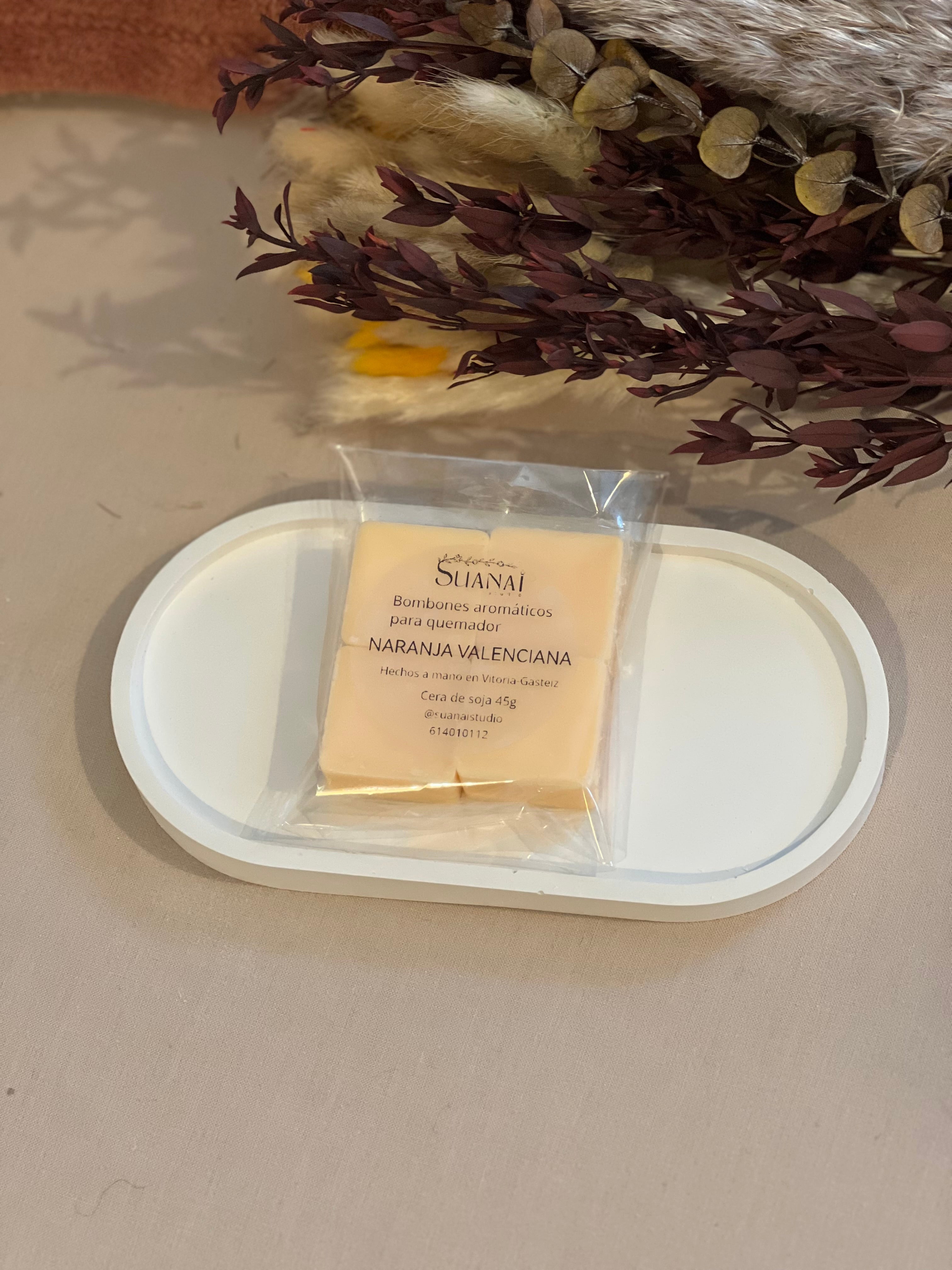 Wax Melts aromáticos de cera de soja con Mica- Naranja Valenciana