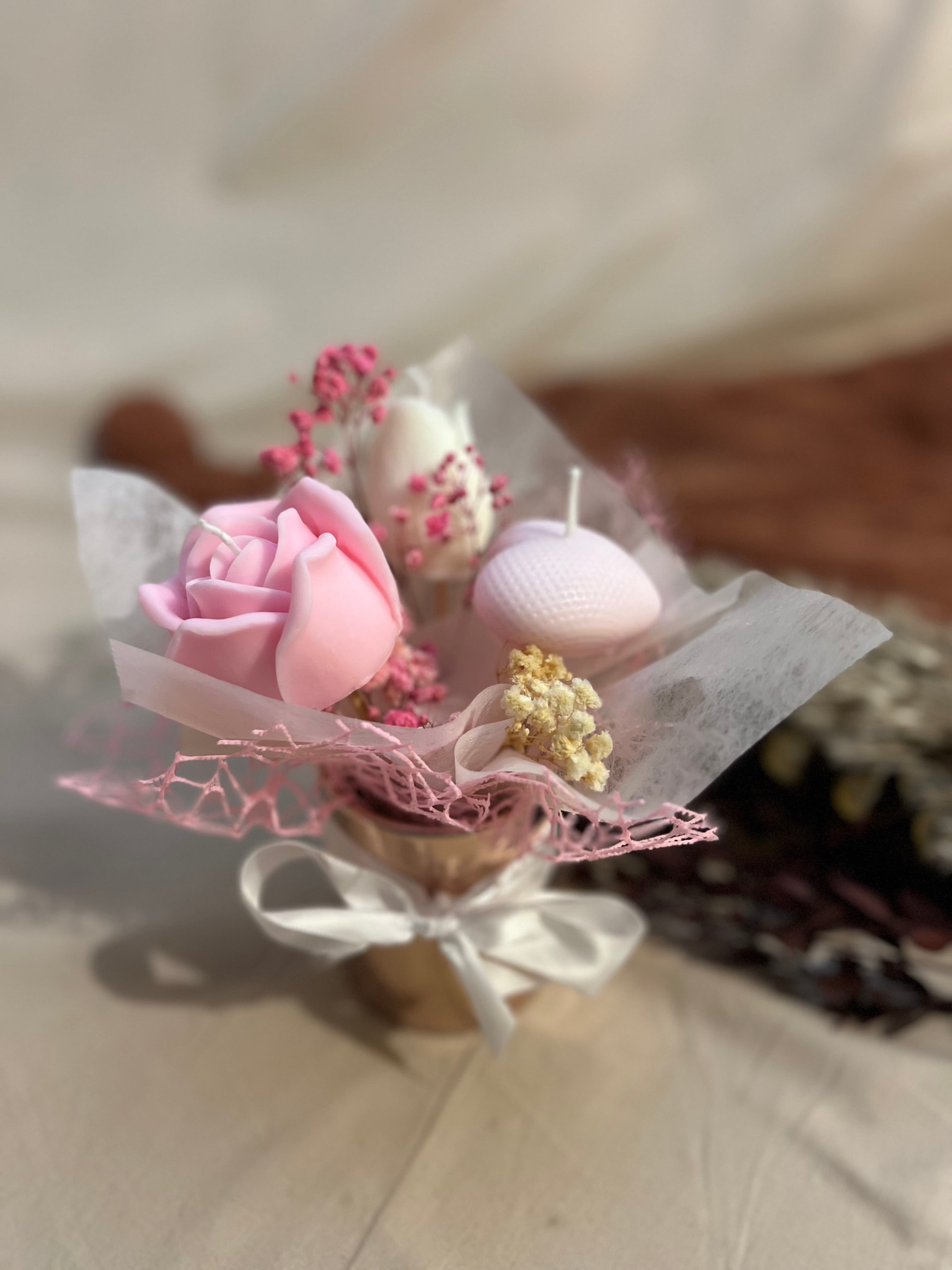 Ramo de Flor Eterna de Cera de Soja – Formato Pequeño