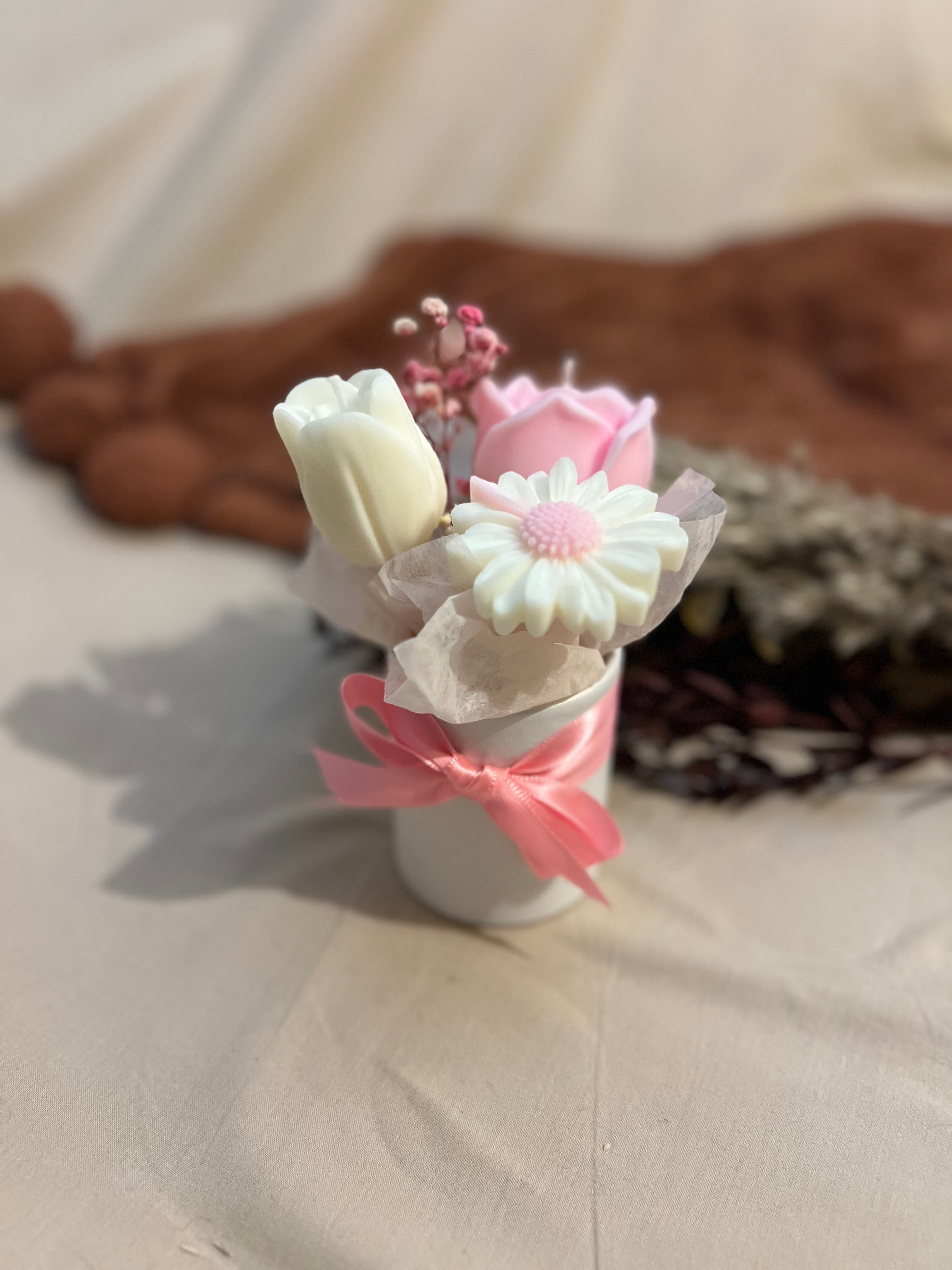 Ramo de Flor Eterna de Cera de Soja – Formato Pequeño