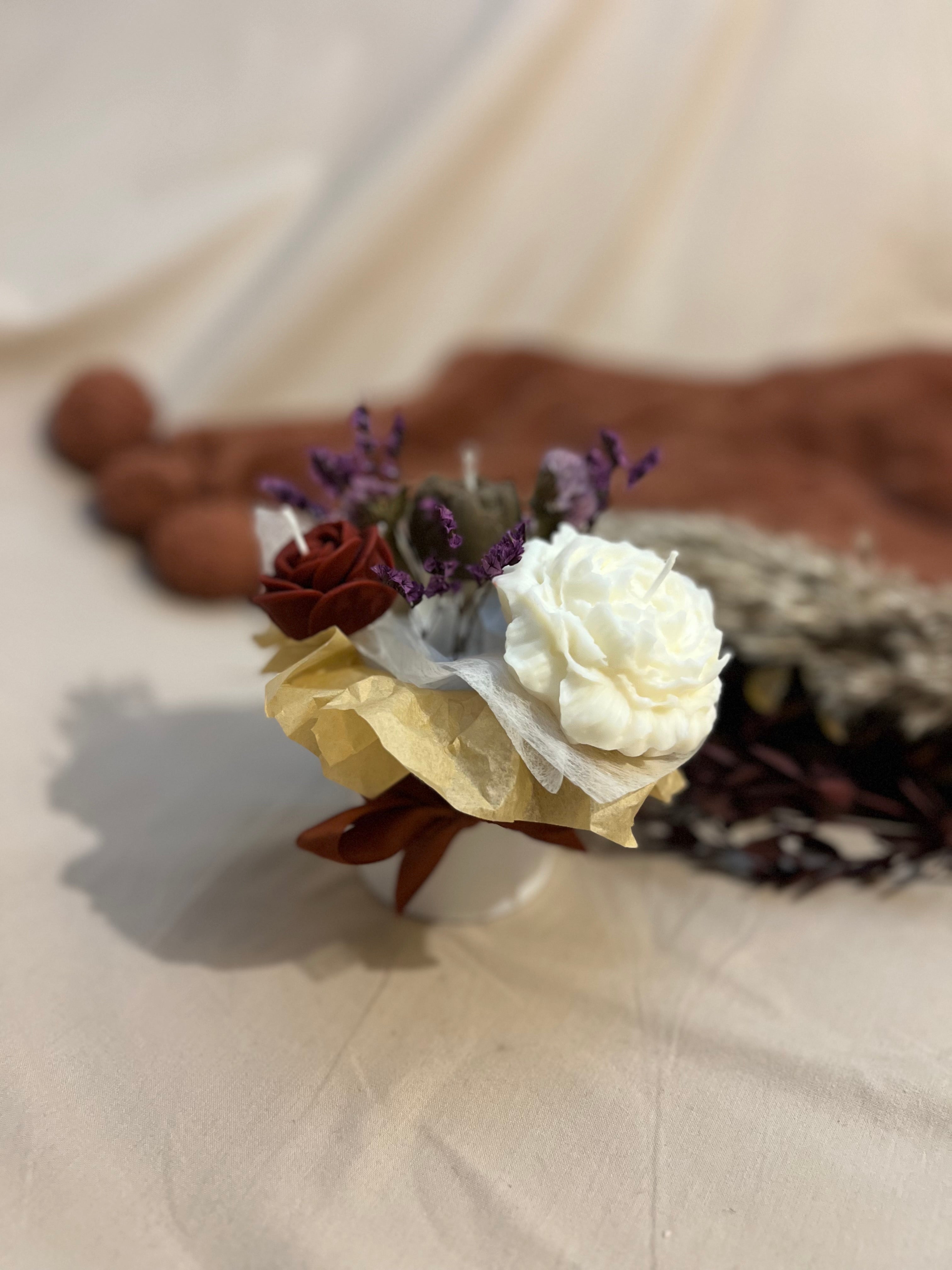 Ramo de Flor Eterna de Cera de Soja – Formato Pequeño