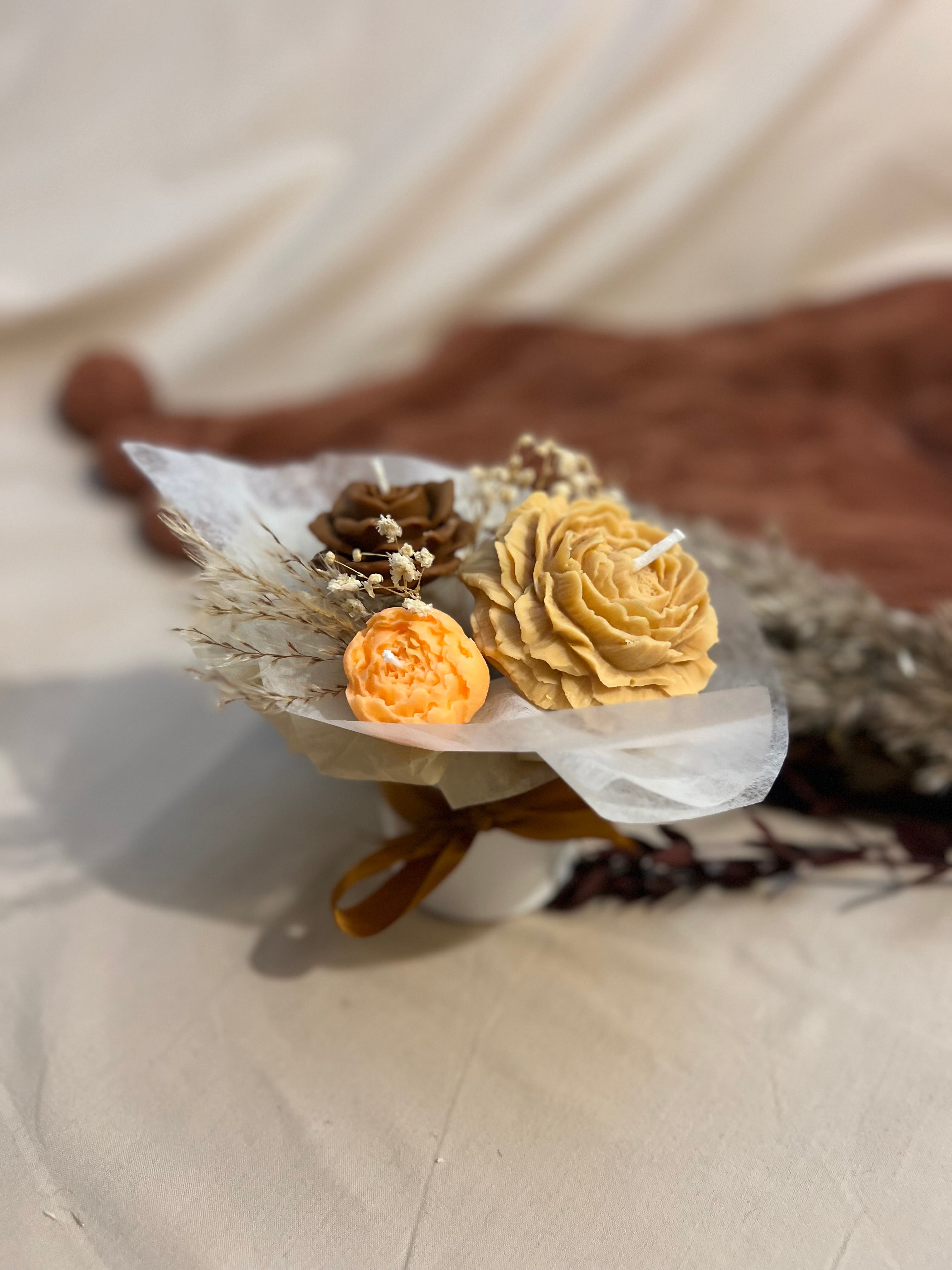 Ramo de Flor Eterna de Cera de Soja – Formato Pequeño