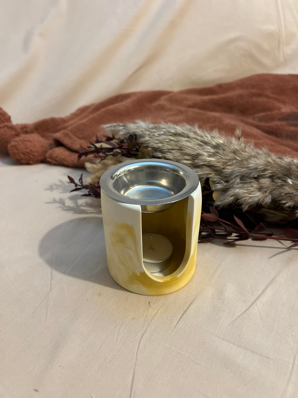 Quemador de wax melts de alabastro – Modelo Circular