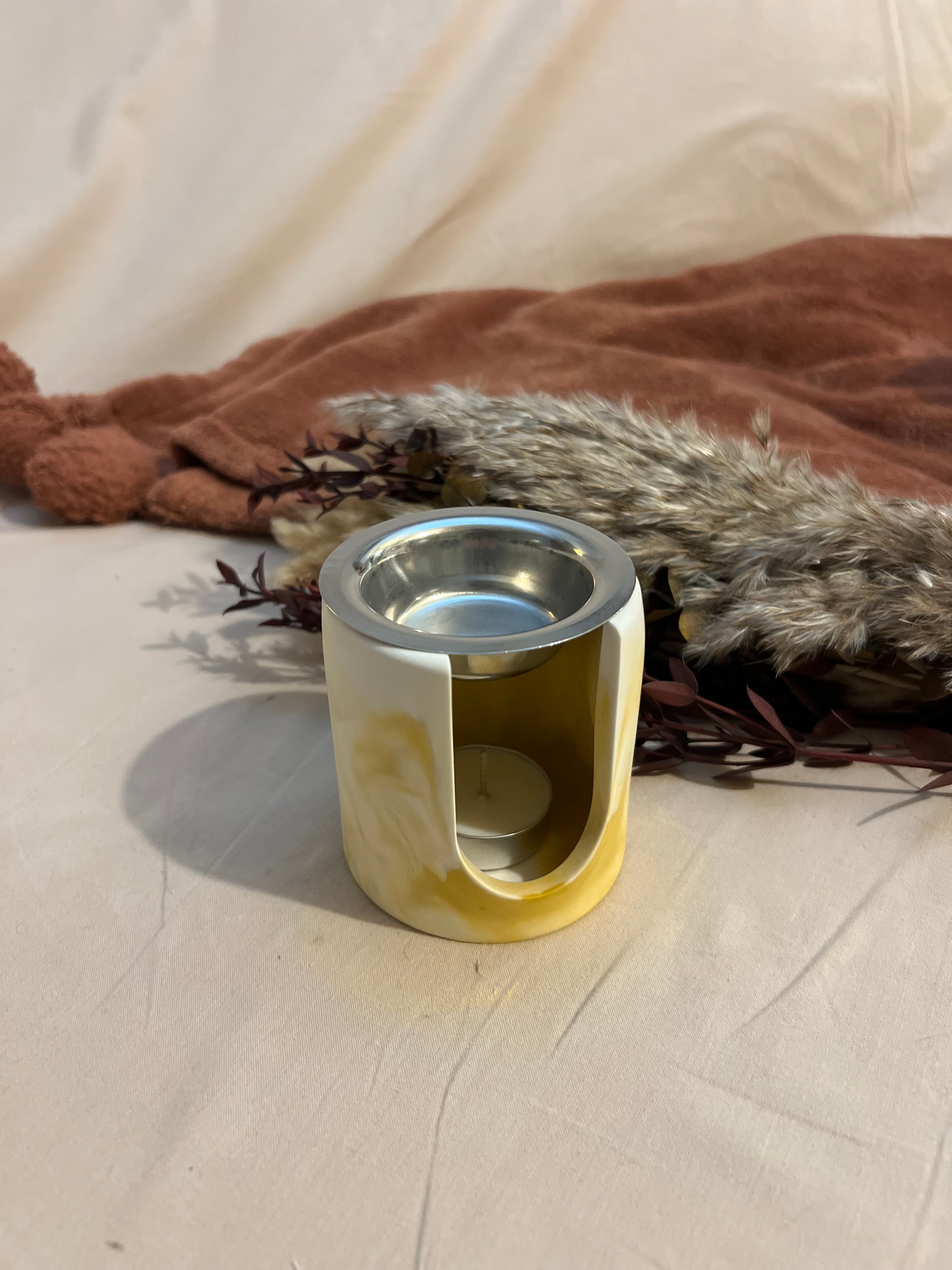 Quemador de wax melts de alabastro – Modelo Circular