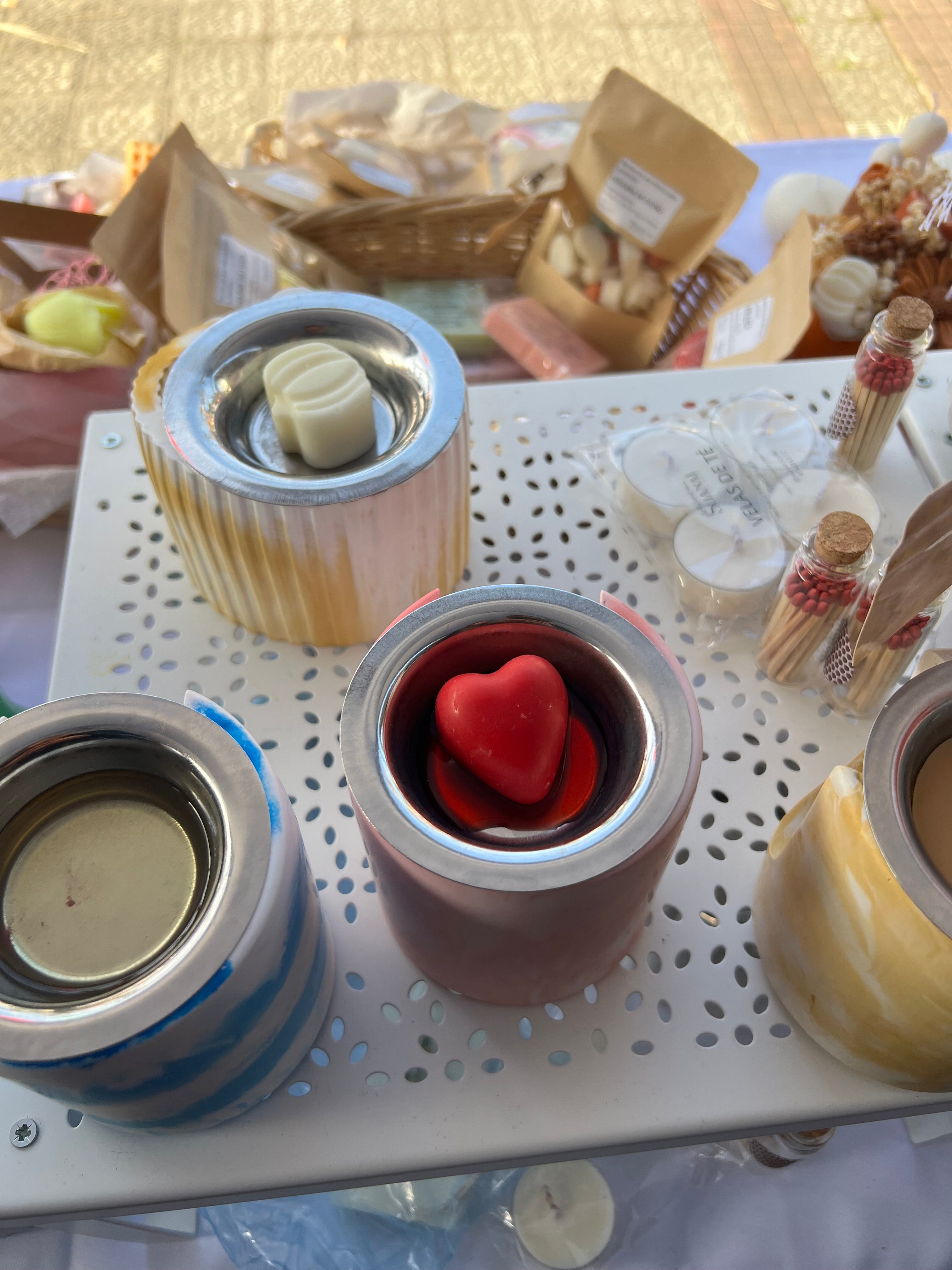 Quemador de wax melts de alabastro – Modelo Circular