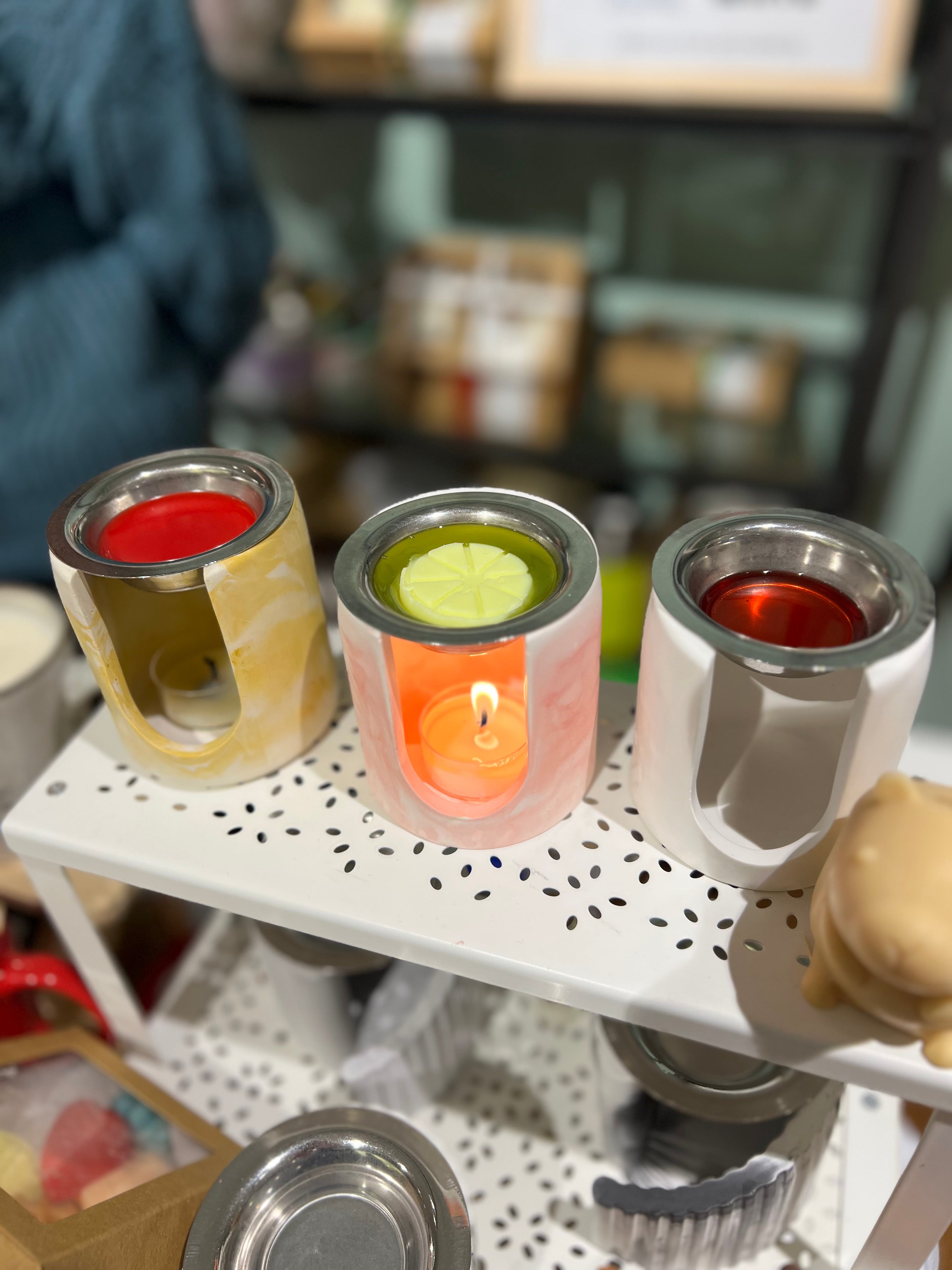 Quemador de wax melts de alabastro – Modelo Circular