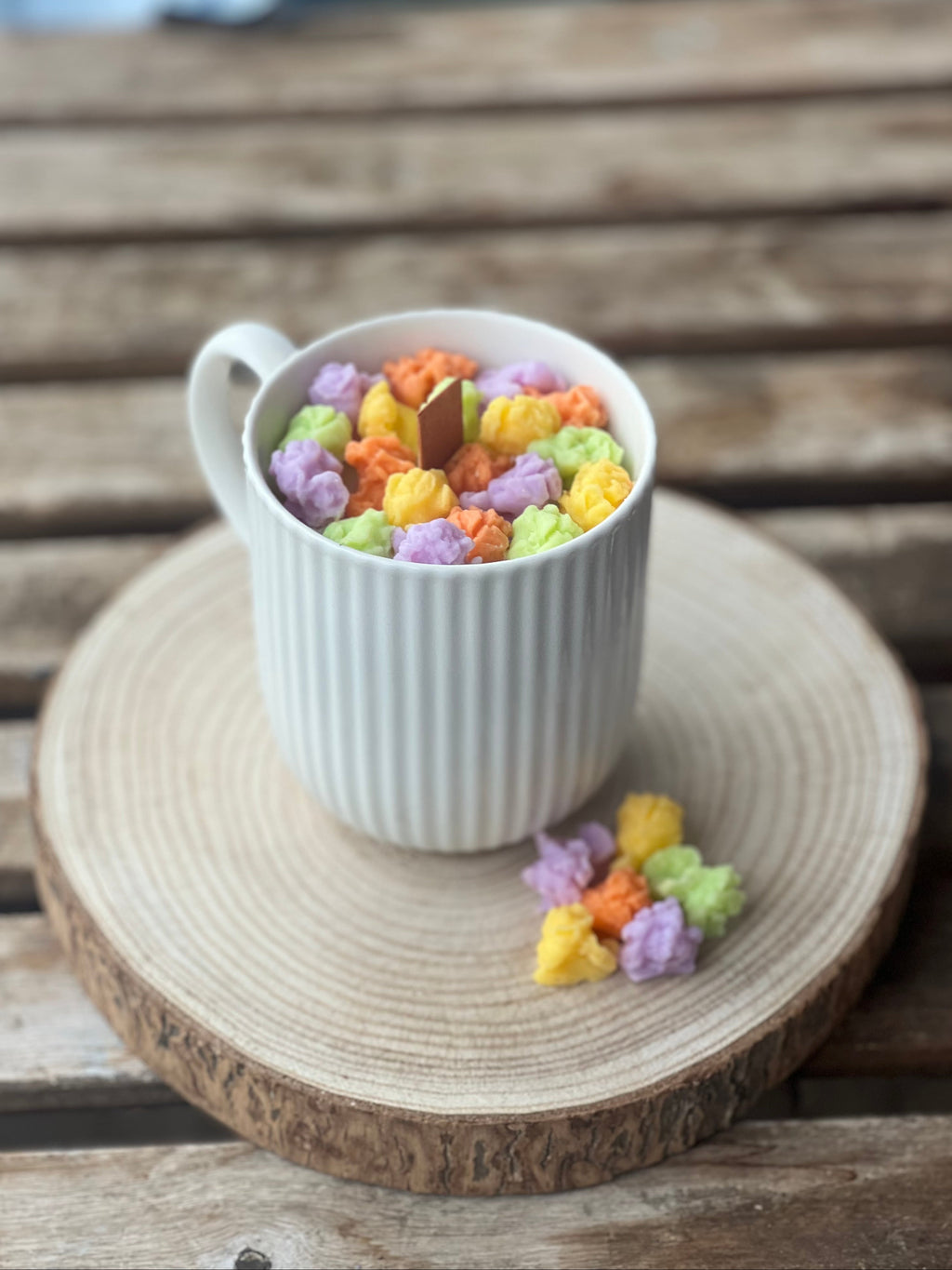 Vela Taza Palomitas Dulces – Cera de Soja y Mecha de Madera