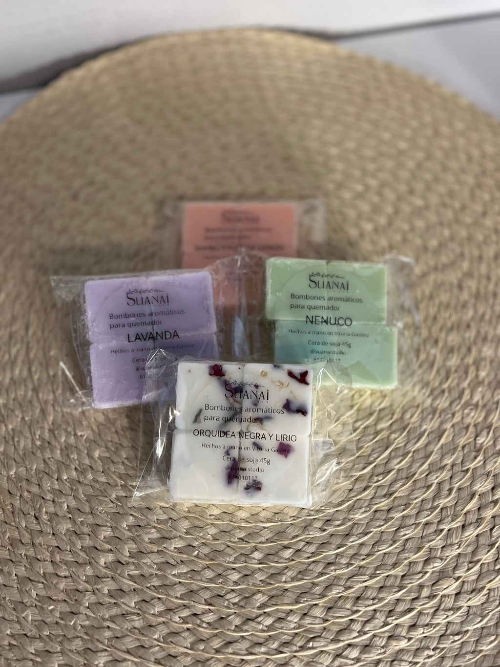 Wax Melts aromáticos de cera de soja con Mica - Bambú y Flor de Cerezo