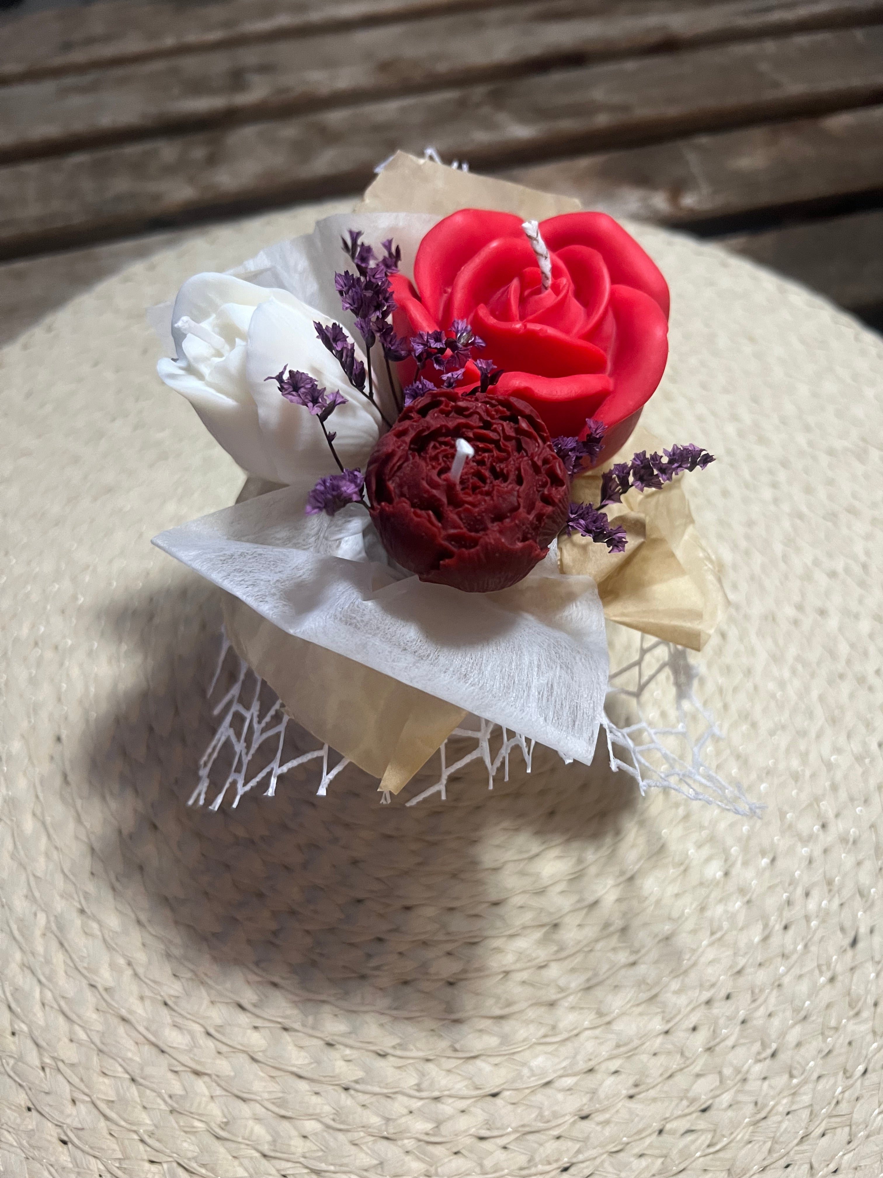 Ramo de Flor Eterna de Cera de Soja – Formato Pequeño