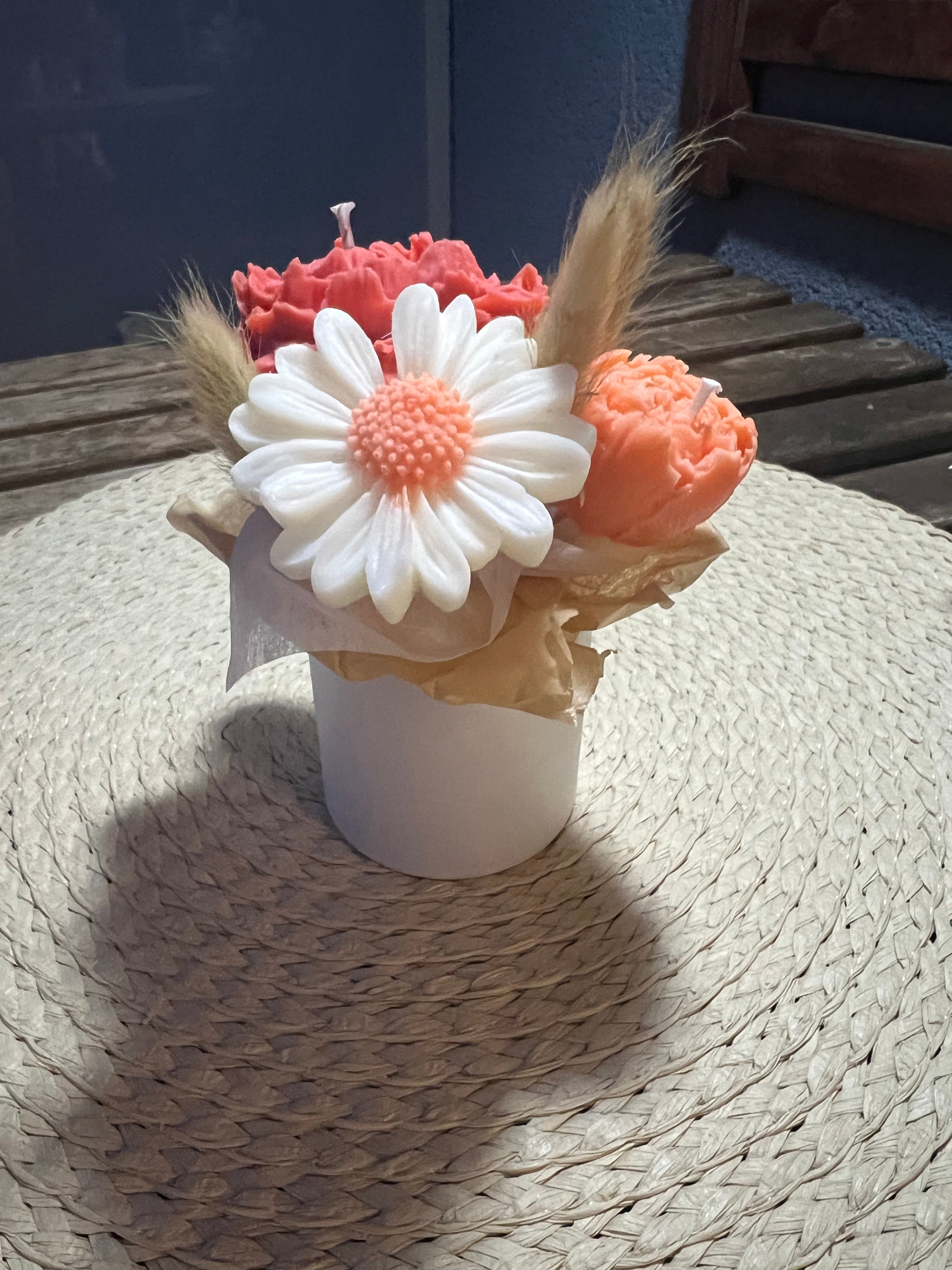 Ramo de Flor Eterna de Cera de Soja – Formato Pequeño