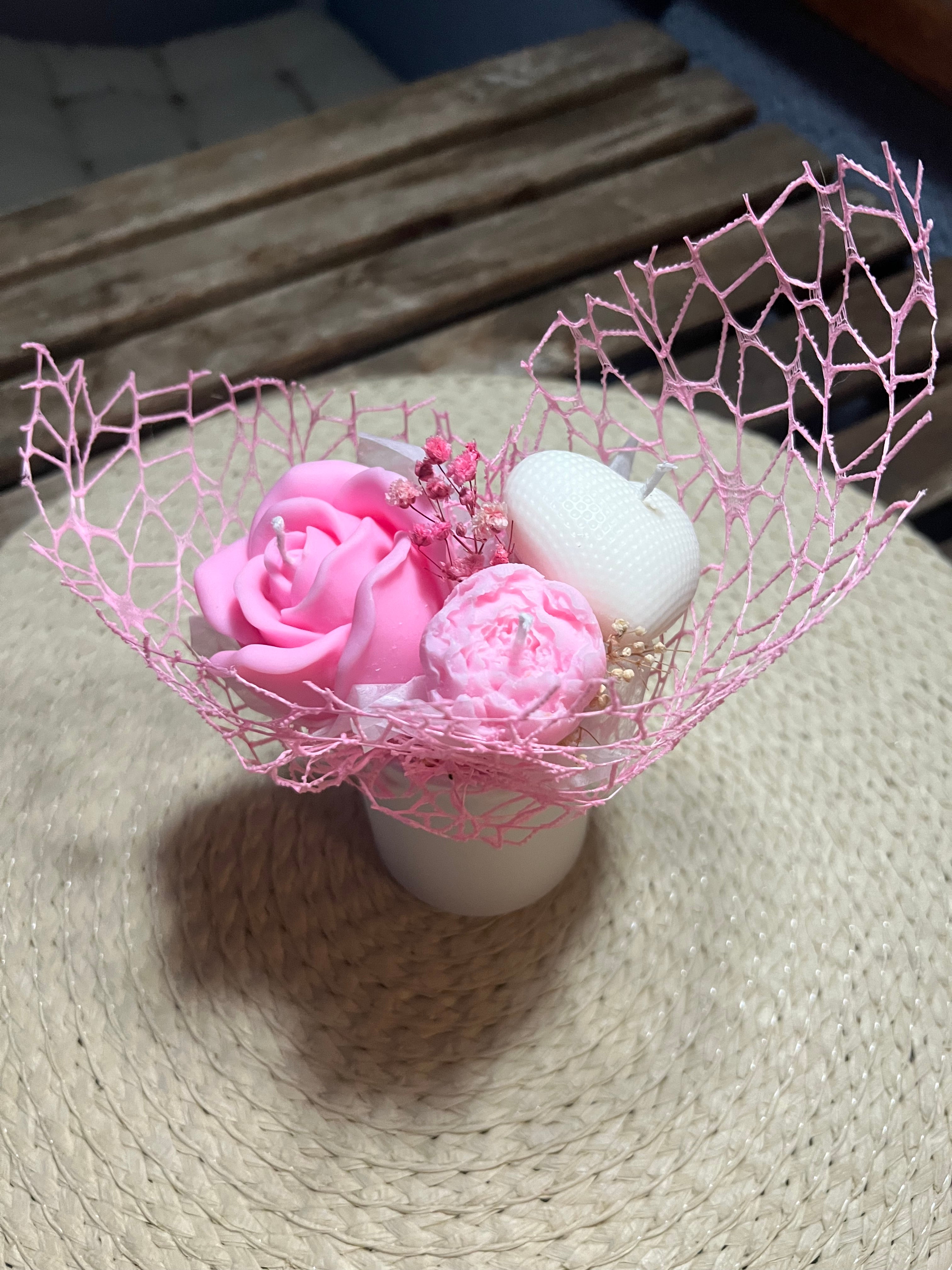 Ramo de Flor Eterna de Cera de Soja – Formato Pequeño