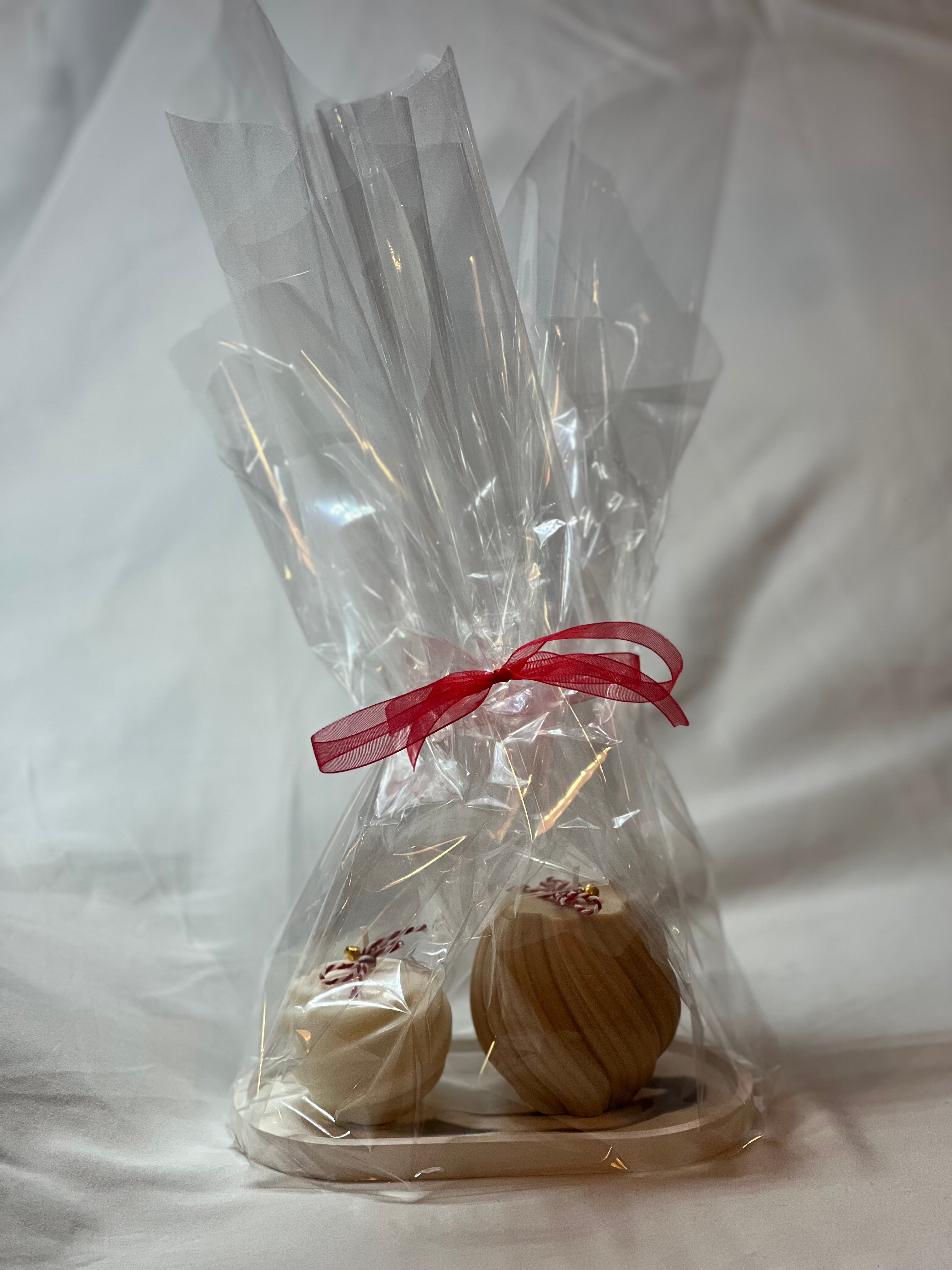 Pack Doble – 2 Velas Decorativas de Cera de Soja + Bandeja Alargada de Alabastro