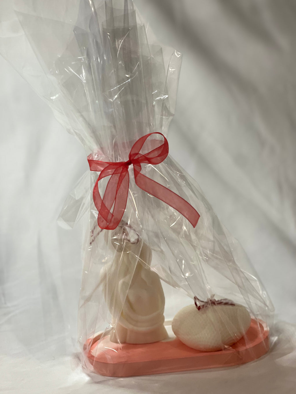 Pack Doble – 2 Velas Decorativas de Cera de Soja + Bandeja Alargada de Alabastro