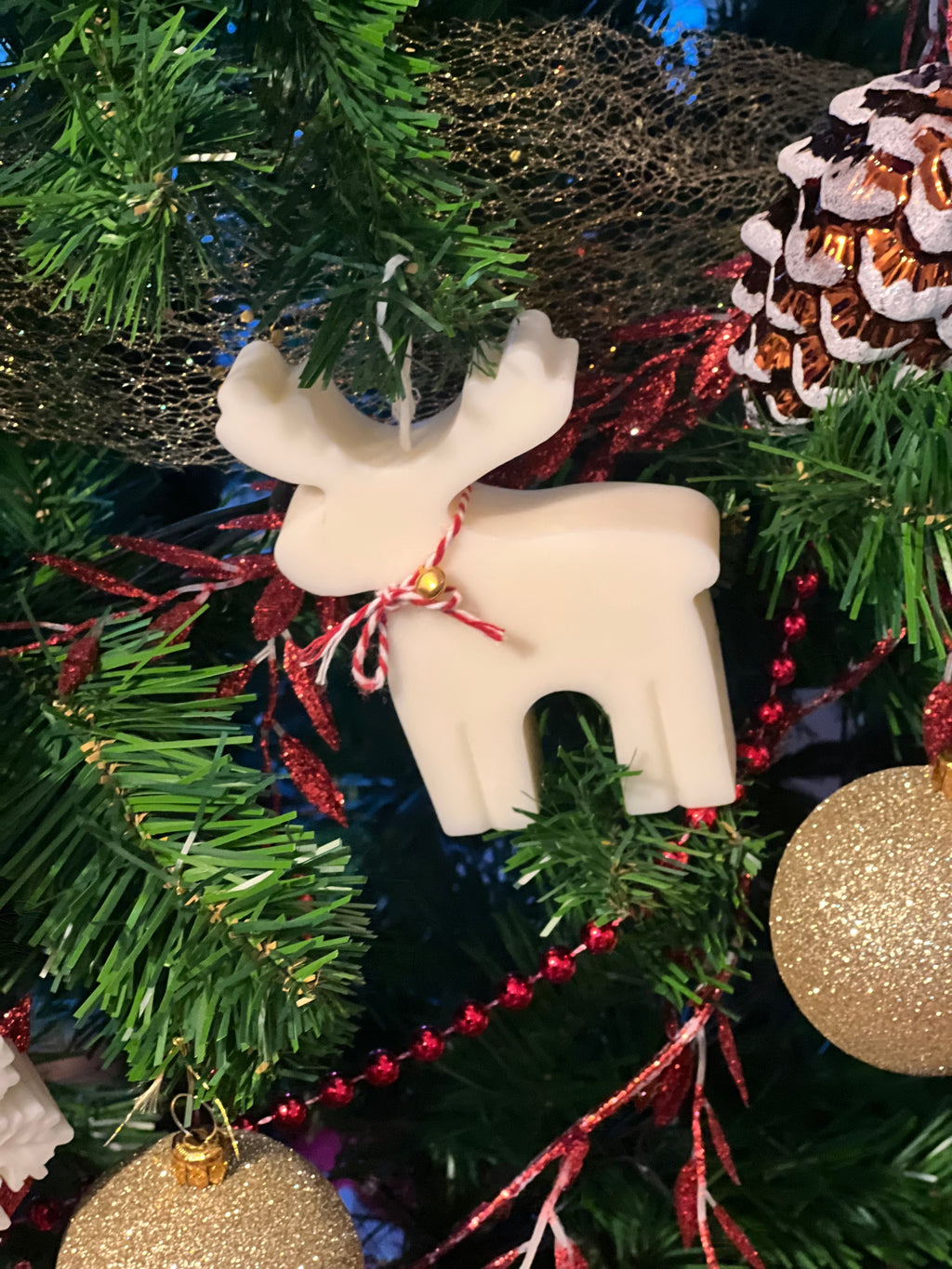 Reno de Navidad – Figura Decorativa de Cera de Soja Aromática