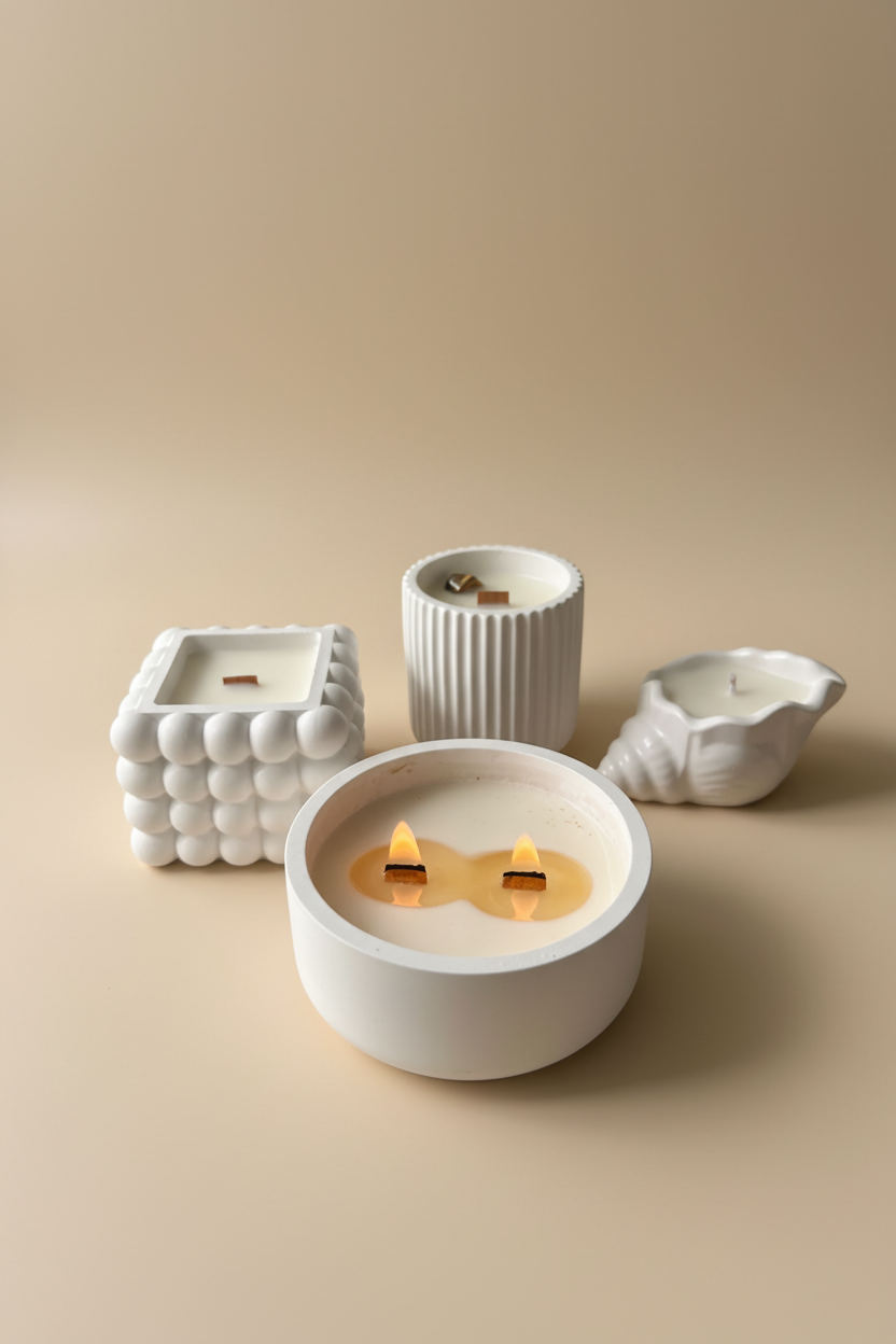 Velas fondo beige mechas correctas